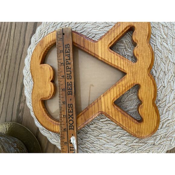 Vintage Wooden Handcrafted Picture Frame Heart Design Tabletop Wood Frame - Picture 5 of 5